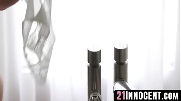 21Innocent.com – Horny babe’s pussy filled and stretched by black cock