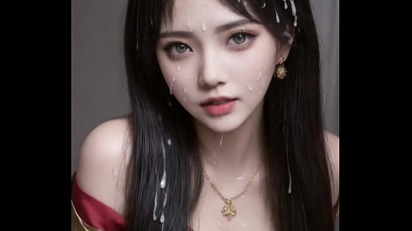 AI generated-17-Chinese dress (hanfu) queen on sitting on her throne covered with cum (mainly red, not fully naked)