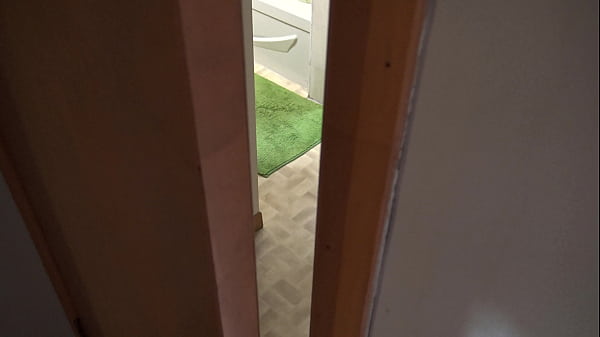 My horny 18 year old stepson caught me pissing from my hairy mature pussy !!!!