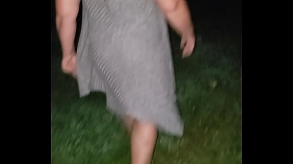 Sneaky thong fuck outside