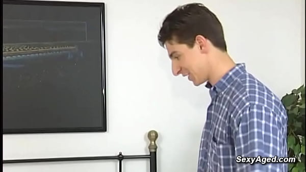 Blonde granny in lingerie pounded by a toyboy