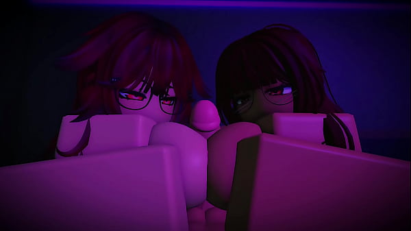 Two Roblox Friends Share My Cock!