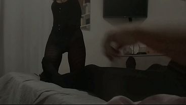 Preview Pantyhose fetish, milf sucks cock in nylon and makes him cum