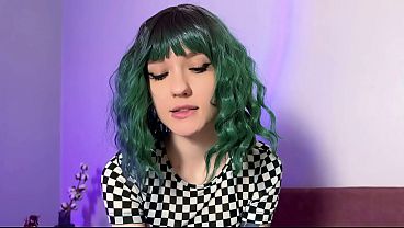 POV nylon footjob, cum on little feet of a alt girl