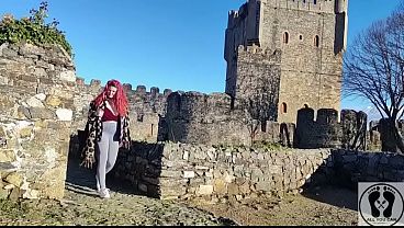 OUTDOOR PUBLIC BJ CUM IN MOUTH BOOBS BOUNCING IN A CASTLE
