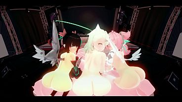 entrenamiento sexual con tres putitas hentai 3d