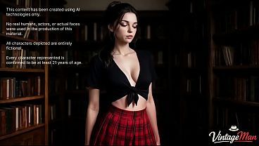 Student gets filled with professor’s cum and continues sucking [AI]