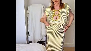 Granny teasing you with big boobs and hot pussy